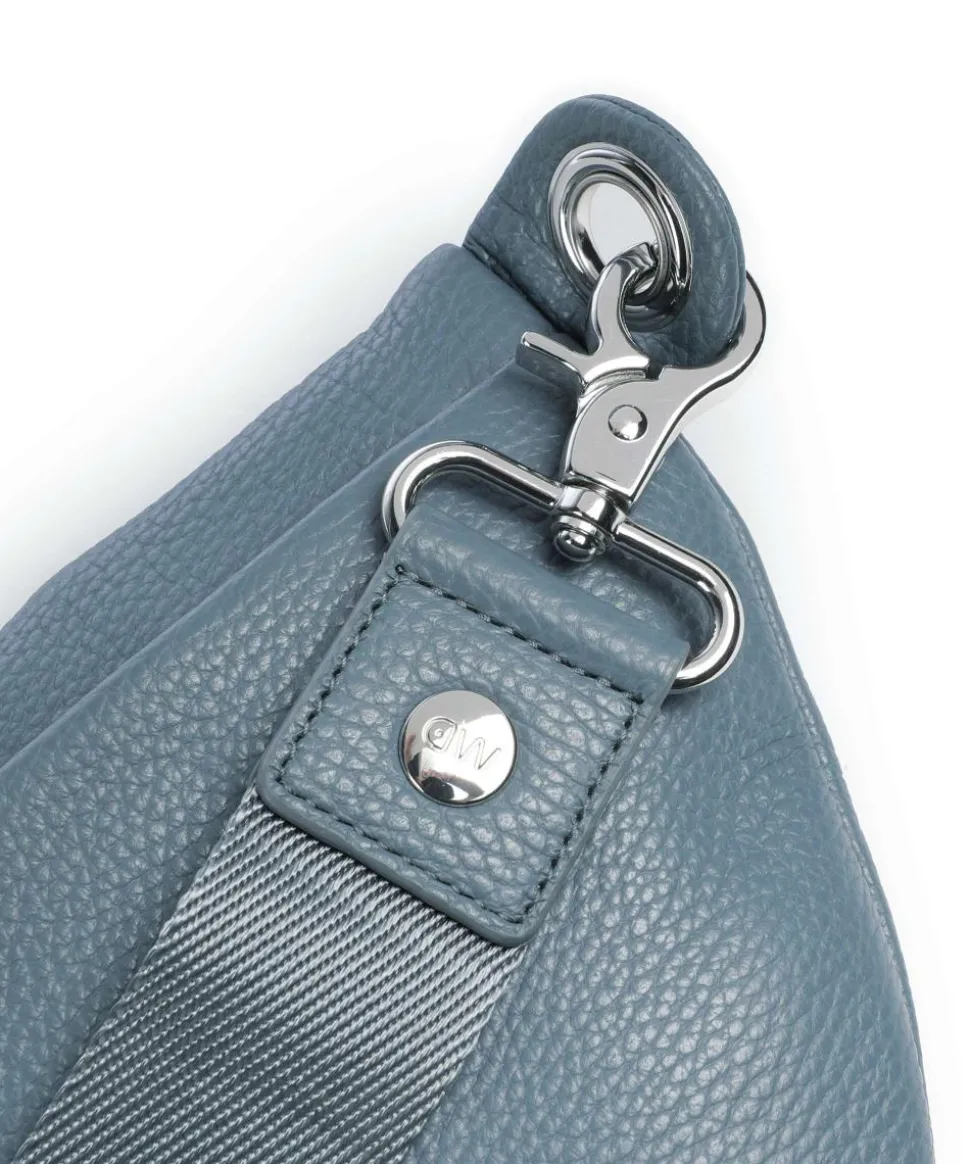 Mellow Leather Gürteltasche genarbtes Kalbsleder blaugrau