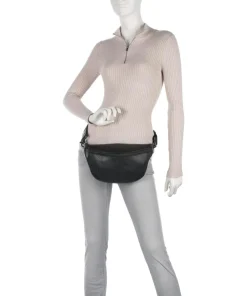 Mellow Leather Gürteltasche genarbtes Kalbsleder schwarz