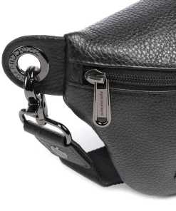 Mellow Leather Gürteltasche genarbtes Kalbsleder schwarz