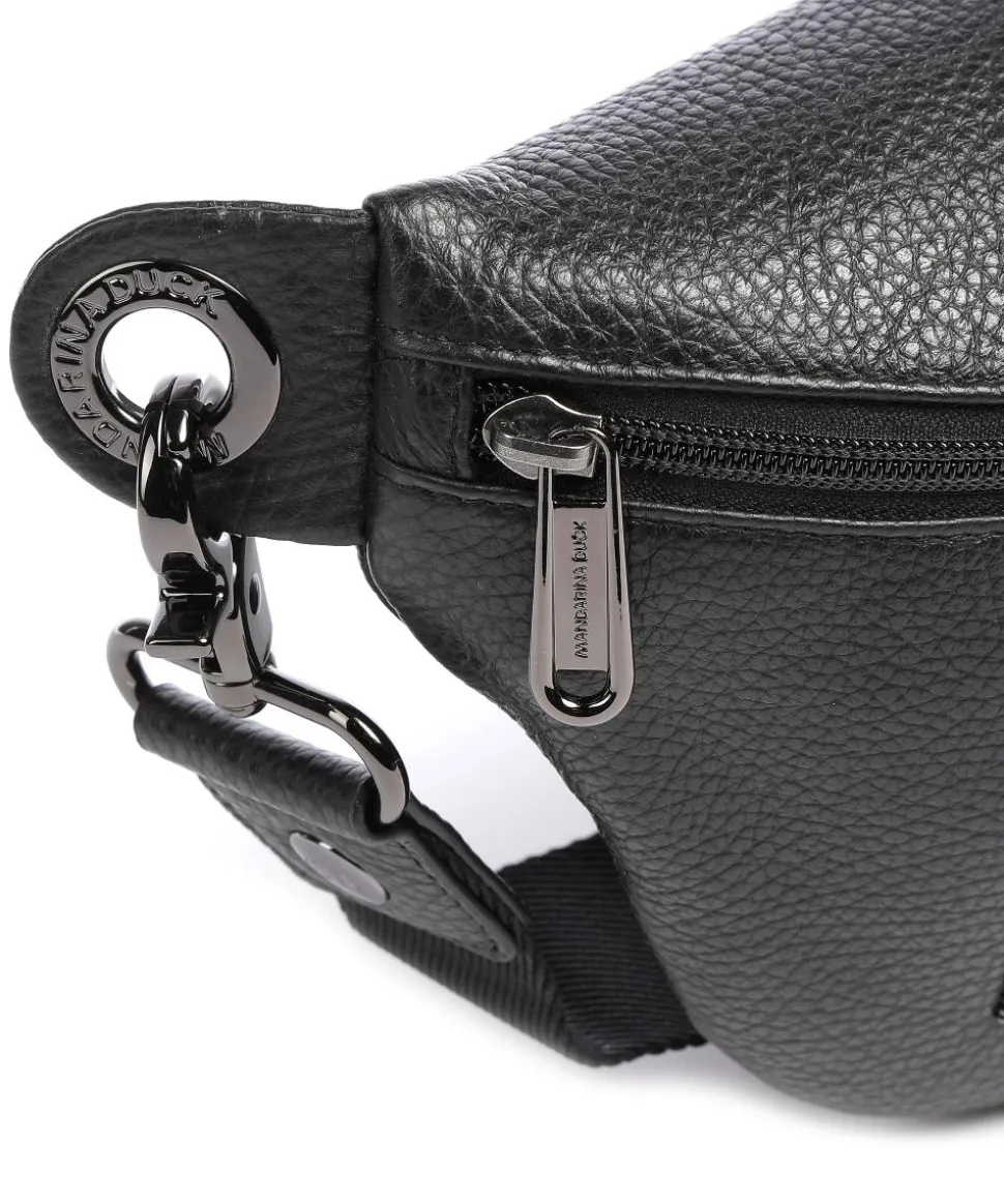 Mellow Leather Gürteltasche genarbtes Kalbsleder schwarz