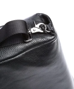 Mellow Leather Rucksack-Tasche genarbtes Kalbsleder schwarz