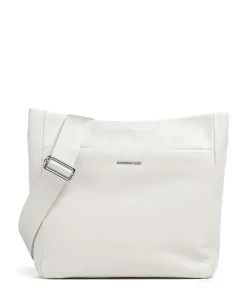 Mellow Leather Schultertasche genarbtes Kalbsleder creme
