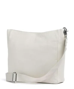Mellow Leather Schultertasche genarbtes Kalbsleder creme