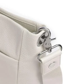 Mellow Leather Schultertasche genarbtes Kalbsleder creme