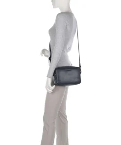 Mellow Leather Umhängetasche genarbtes Kalbsleder dunkelblau