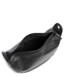 Mellow Leather Umhängetasche genarbtes Kalbsleder schwarz