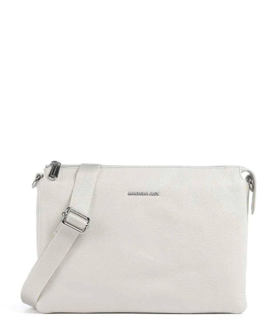 Mellow Leather Umhängetasche genarbtes Kalbsleder creme