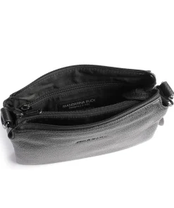 Mellow Leather Umhängetasche genarbtes Kalbsleder schwarz