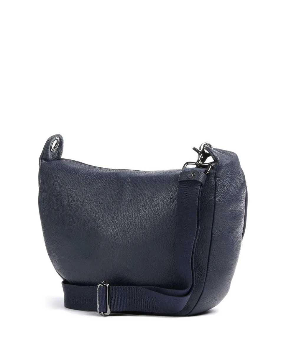 Mellow Leather Umhängetasche genarbtes Kalbsleder navy