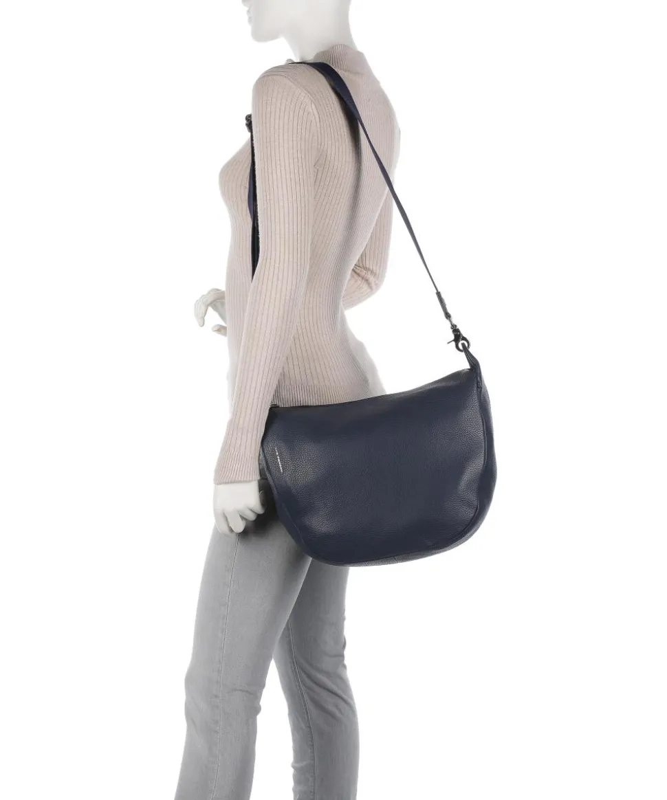 Mellow Leather Umhängetasche genarbtes Kalbsleder navy