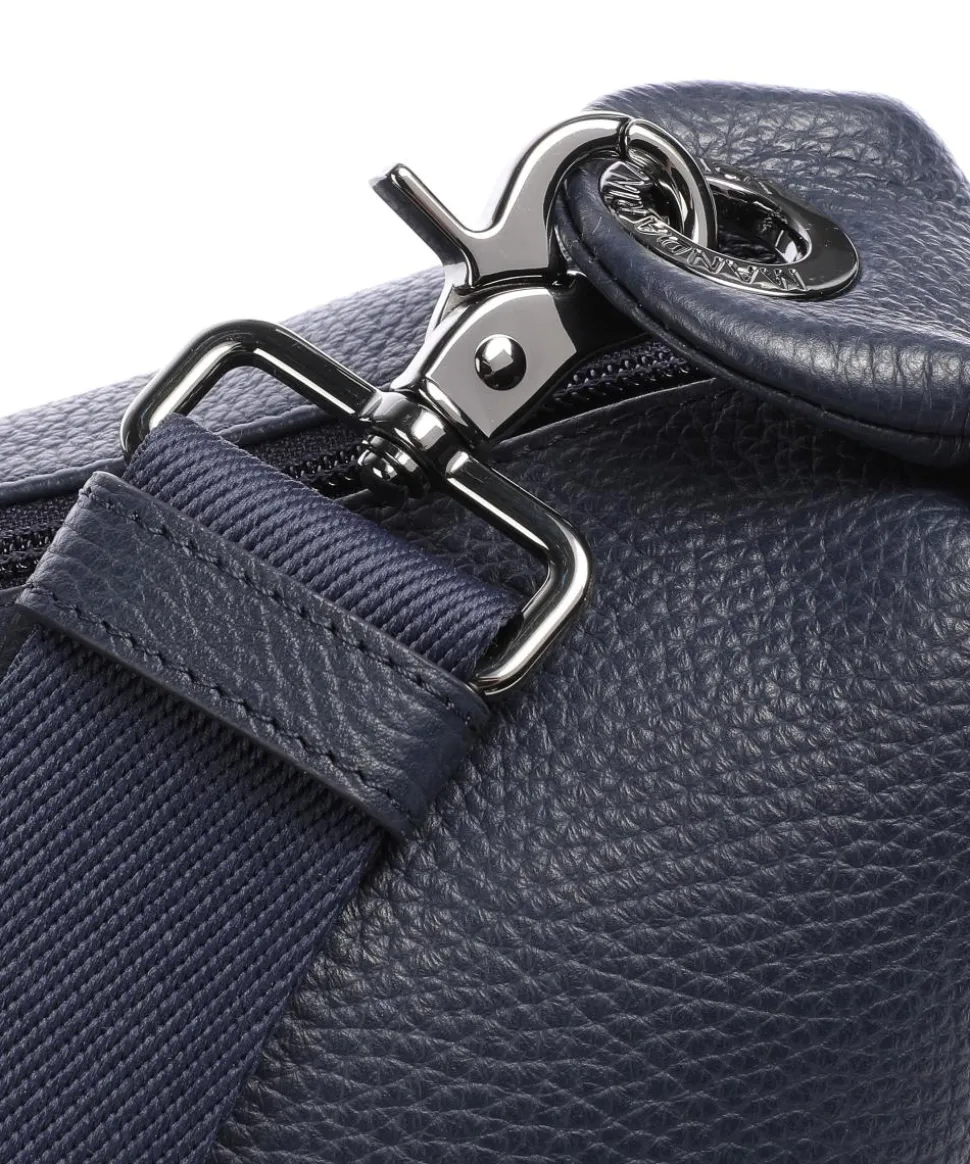 Mellow Leather Umhängetasche genarbtes Kalbsleder navy