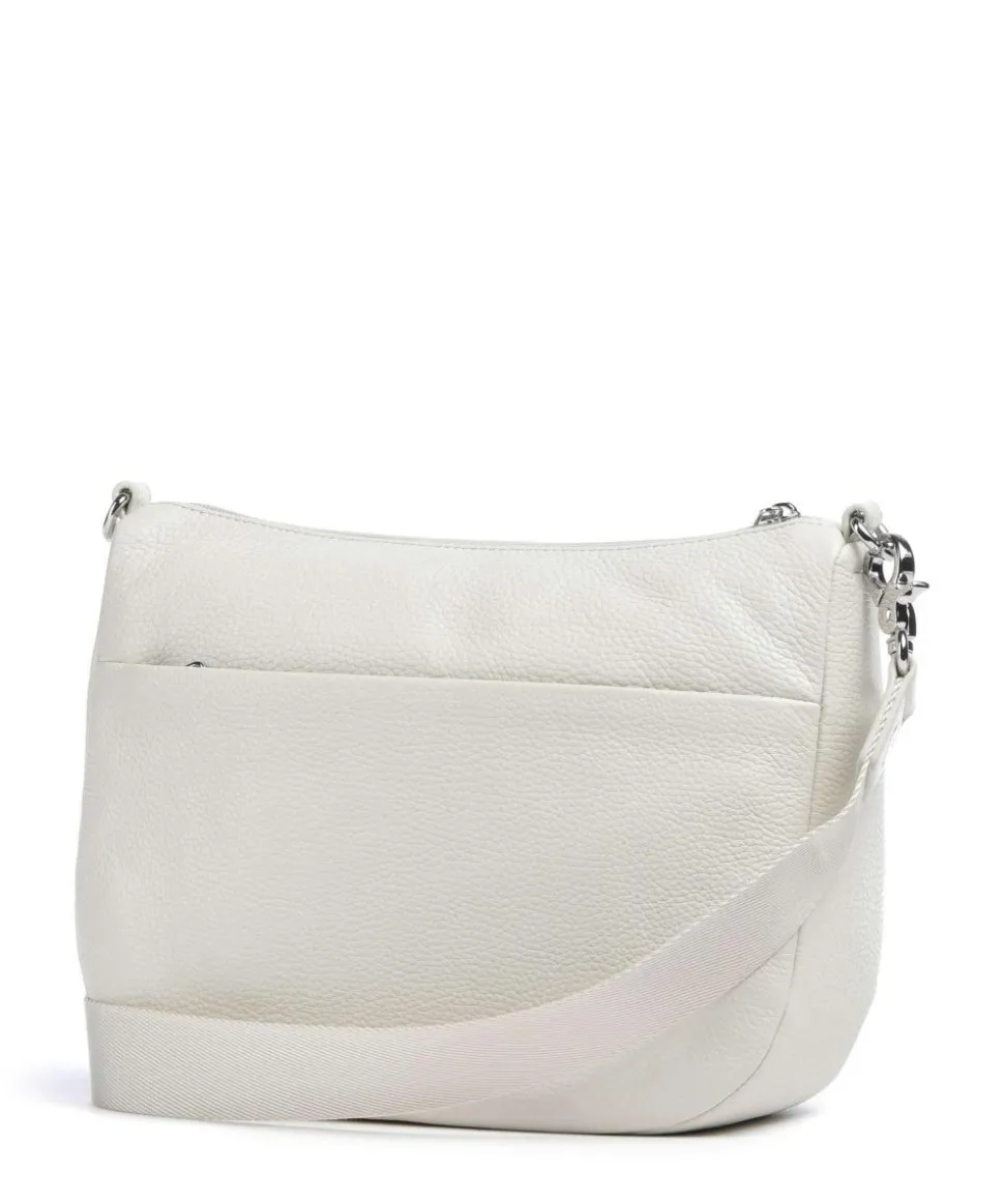 Mellow Leather Umhängetasche genarbtes Kalbsleder creme