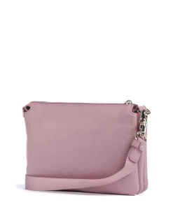 Mellow Leather Umhängetasche genarbtes Kalbsleder violett