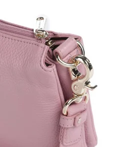 Mellow Leather Umhängetasche genarbtes Kalbsleder violett