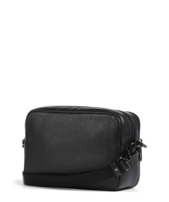 Mellow Leather Umhängetasche genarbtes Kalbsleder schwarz