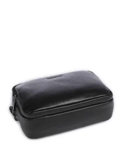 Mellow Leather Umhängetasche genarbtes Kalbsleder schwarz