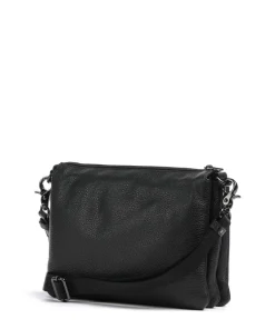 Mellow Leather Umhängetasche genarbtes Kalbsleder schwarz