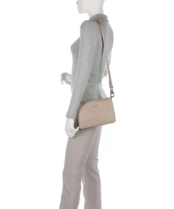 Mellow Leather Umhängetasche genarbtes Kalbsleder taupe