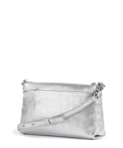 Mellow Metal Umhängetasche genarbtes Kalbsleder silber