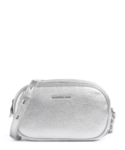 Mellow Metal Umhängetasche genarbtes Kalbsleder silber
