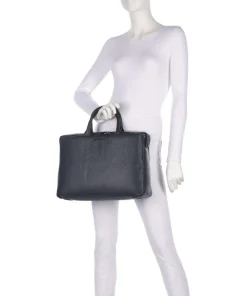 Mellow Urban Aktentasche 14″ genarbtes Kalbsleder dunkelblau