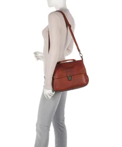 Melody Handtasche genarbtes Rindsleder cognac