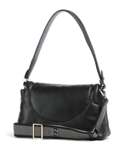 Melville S. Schultertasche fein genarbtes Leder schwarz
