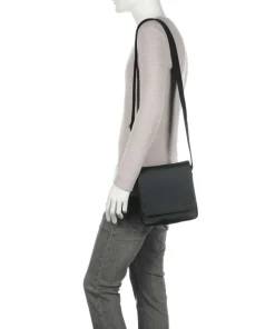 Mens Classic Umhängetasche Polyurethane schwarz