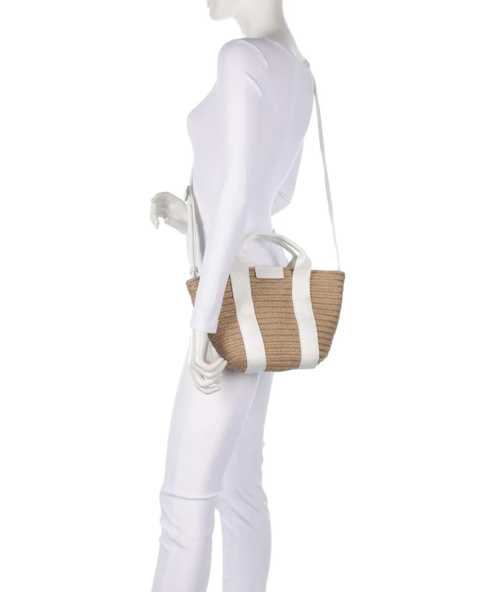 Meria Umhängetasche Bast beige/weiß