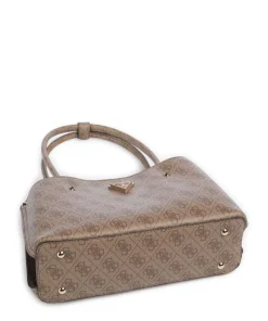 Meridian 4G Logo Schultertasche Lederimitat braun