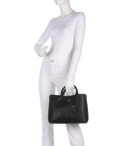 Meridian Handtasche Lederimitat schwarz