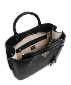 Meridian Handtasche Lederimitat schwarz