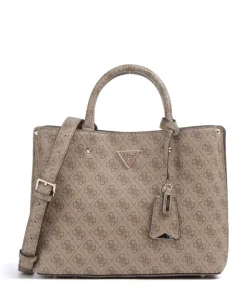 Meridian Handtasche Lederimitat hellbraun