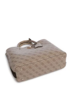 Meridian Handtasche Lederimitat hellbraun