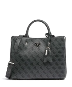 Meridian Handtasche Lederimitat dunkelgrau