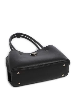 Meridian Schultertasche Lederimitat schwarz