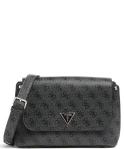 Meridian Umhängetasche Lederimitat dunkelgrau