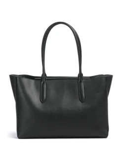 Meridiana L Shopper fein genarbtes Leder schwarz