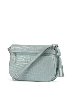 Mermaid Umhängetasche geprägtes Rindsleder mintgrün