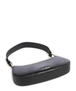 Merveille Lizard Schultertasche geprägtes Rindsleder schwarz