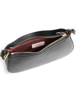 Merveille Schultertasche genarbtes Leder schwarz