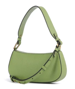Merveille Schultertasche genarbtes Leder grün