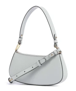 Merveille Schultertasche genarbtes Leder hellblau