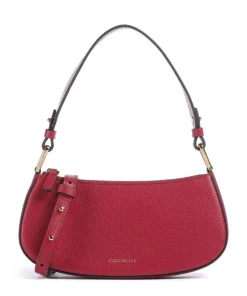 Merveille Schultertasche genarbtes Leder rot