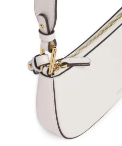 Merveille Schultertasche genarbtes Leder weiß