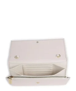 Metallic Soft Geldbörse Leder weiß