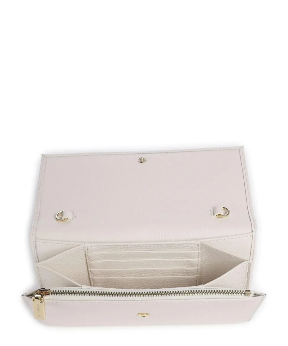 Metallic Soft Geldbörse Leder weiß