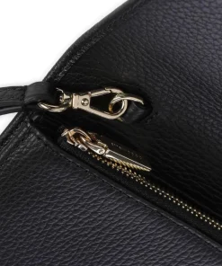 Metallic Soft Geldbörse Leder schwarz