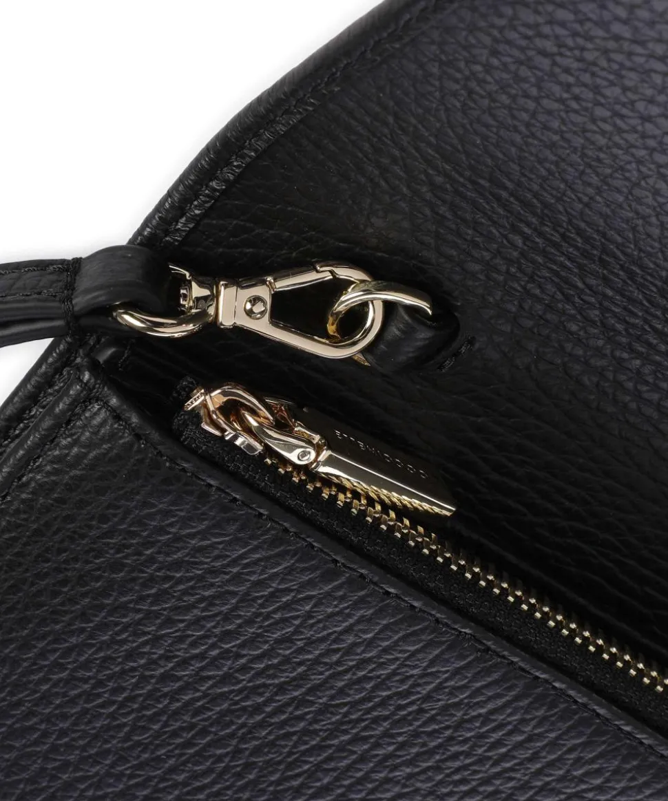 Metallic Soft Geldbörse Leder schwarz