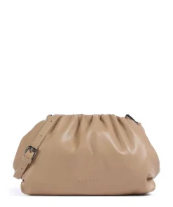 Mila Clutch Lederimitat beige